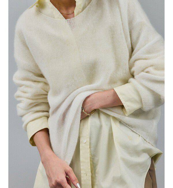 SALON adam et rope'「シアーアルパカウールニットプルオーバー」|ニット・セーター|