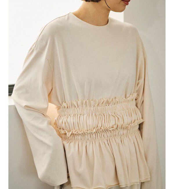 ROPE「カシミヤタッチビスチェ付きカットソー」|Tシャツ・カットソー|