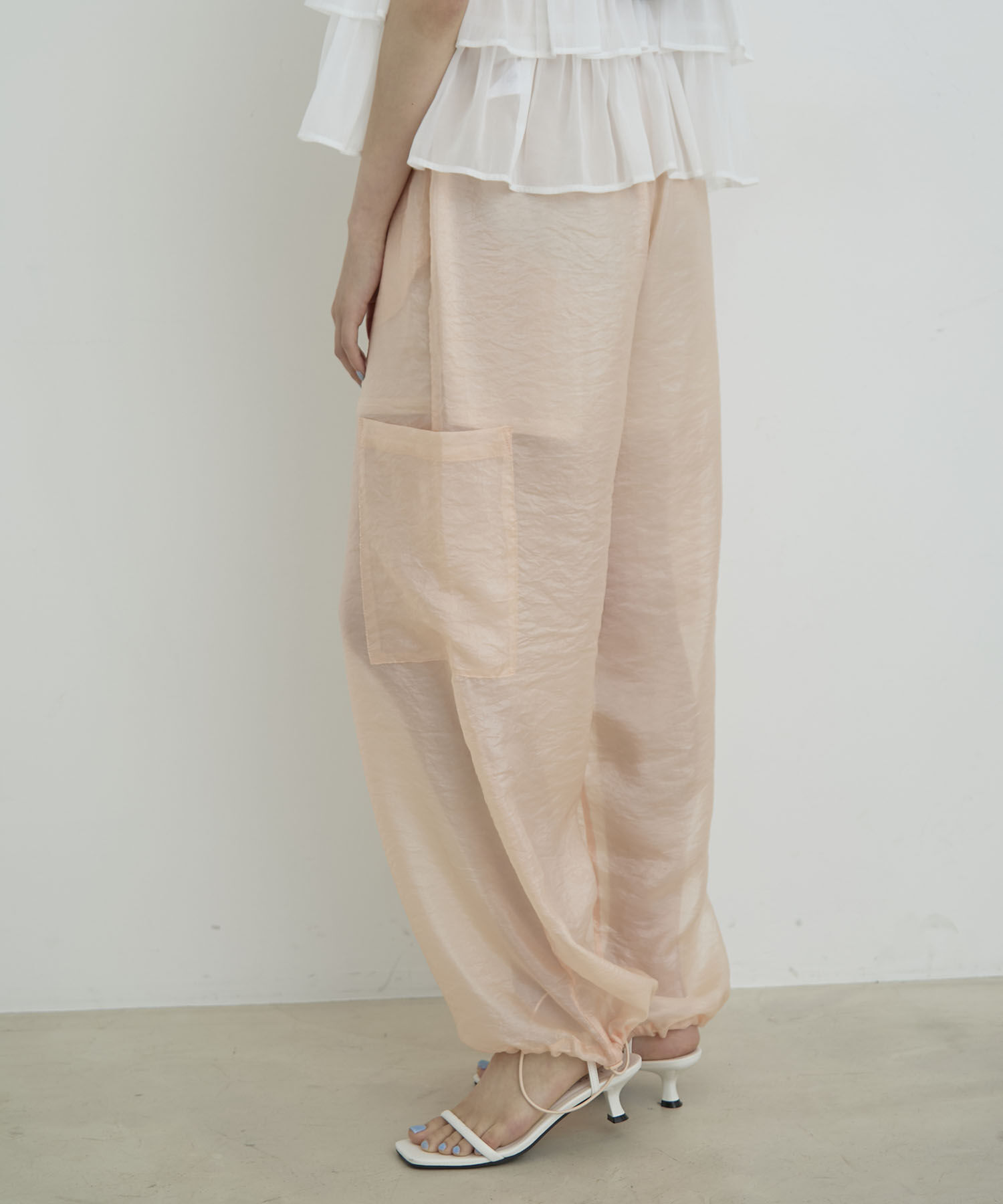 VIS「【洗える】シアーカーゴパンツ」|カーゴ|