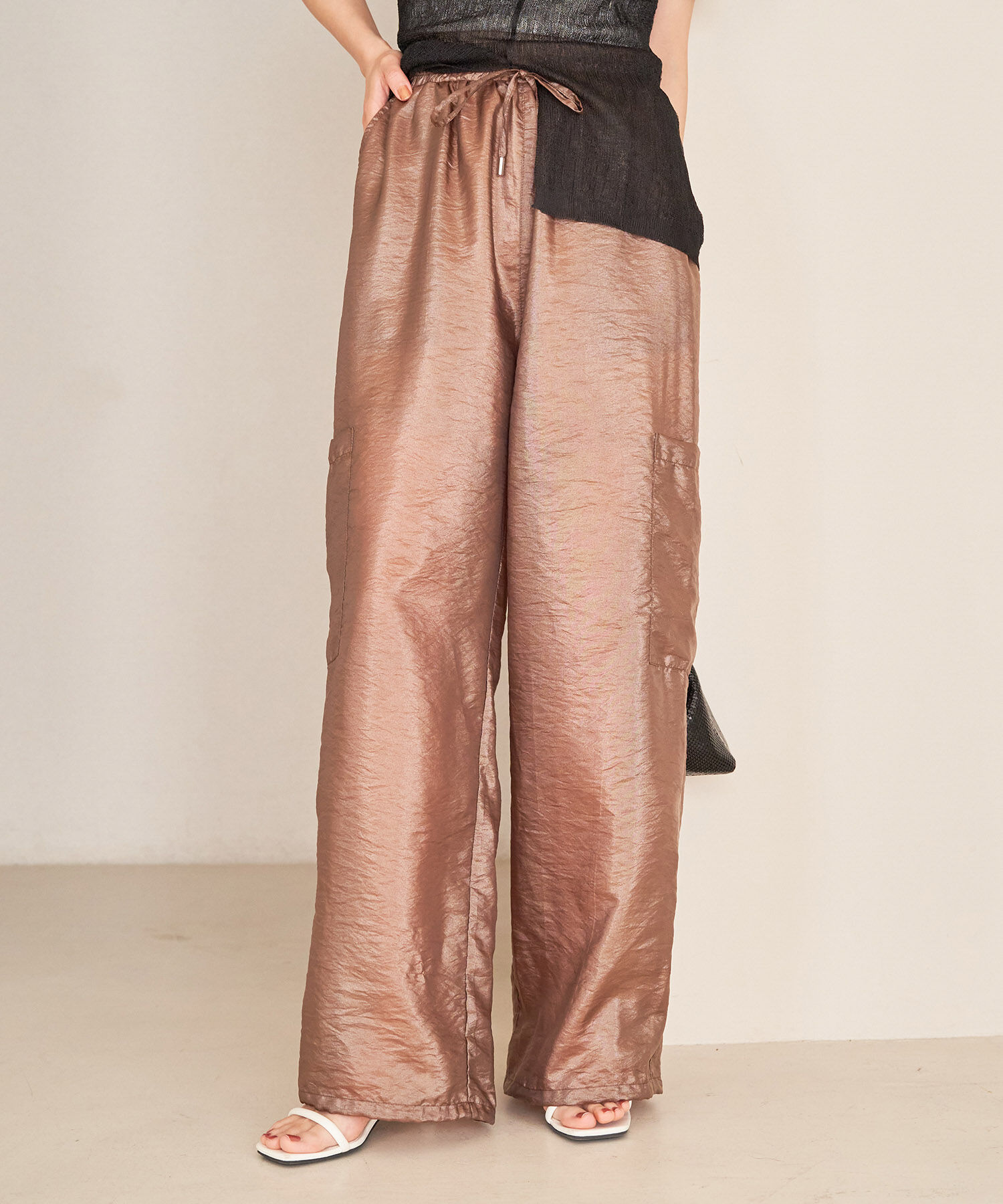 VIS「【洗える】シアーカーゴパンツ」|カーゴ|