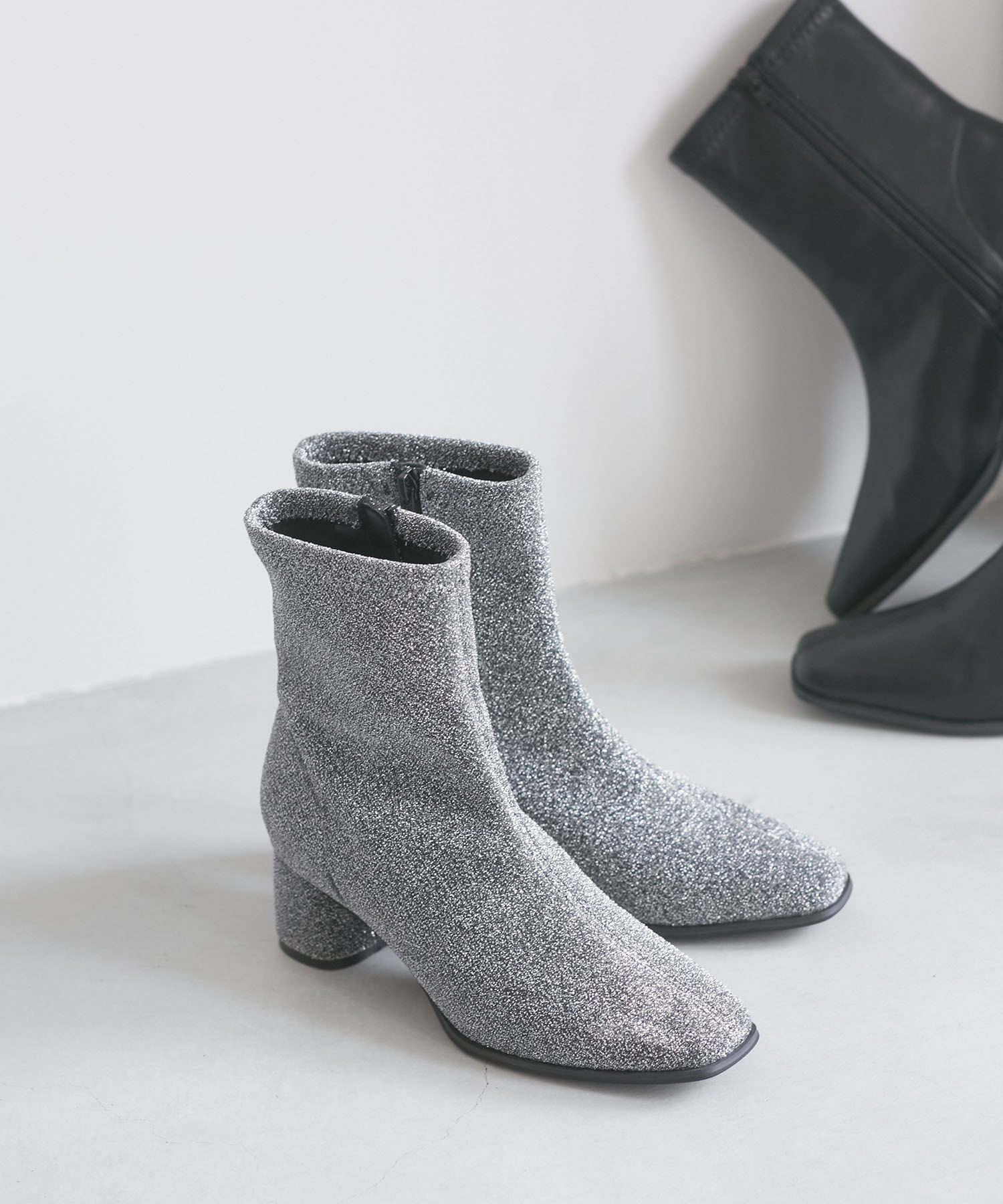 Juze「ストレッチヒールショートブーツ」|その他|