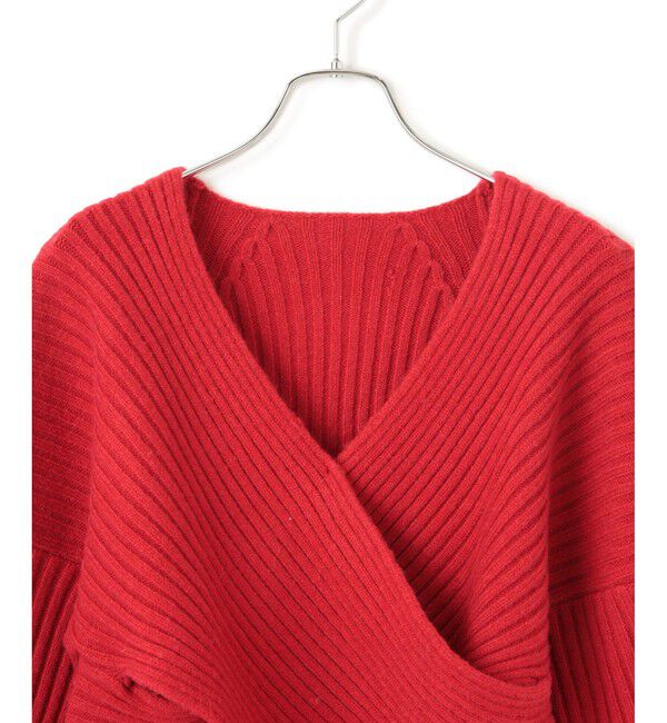 VIS「ふんわりカシュクールニットプルオーバー」|ニット・セーター|