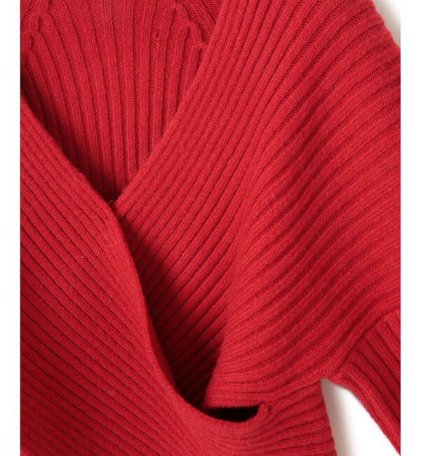 VIS「ふんわりカシュクールニットプルオーバー」|ニット・セーター|