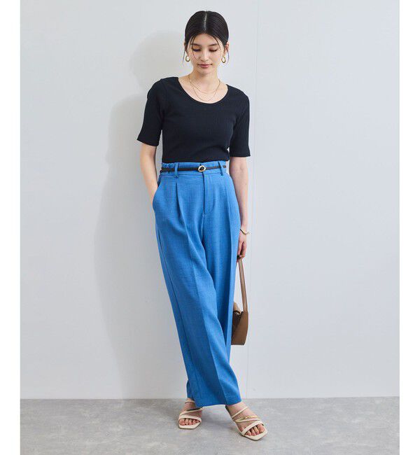 VIS「【前後2WAY】テレコ五分袖プルオーバー」|Tシャツ・カットソー|