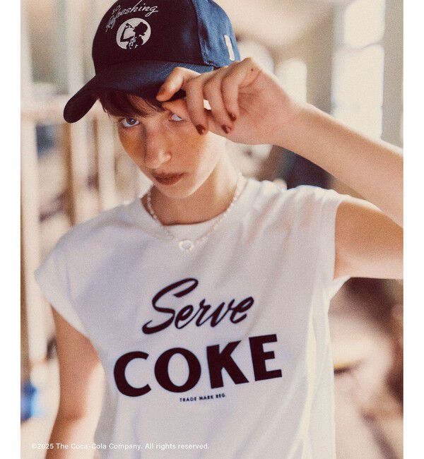VIS「【Coca-Cola】VIS別注ロゴプリントフレンチTシャツ」|Tシャツ・カットソー|