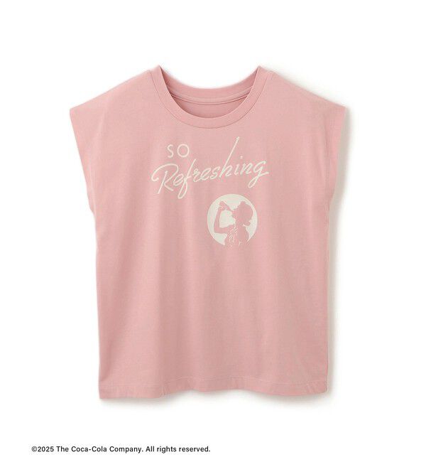VIS「【Coca-Cola】VIS別注ロゴプリントフレンチTシャツ」|Tシャツ・カットソー|ピンク(63)