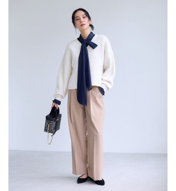 VIS「チェックアソートシャギーニットカーディガン/セットアップ対応」|カーディガン|