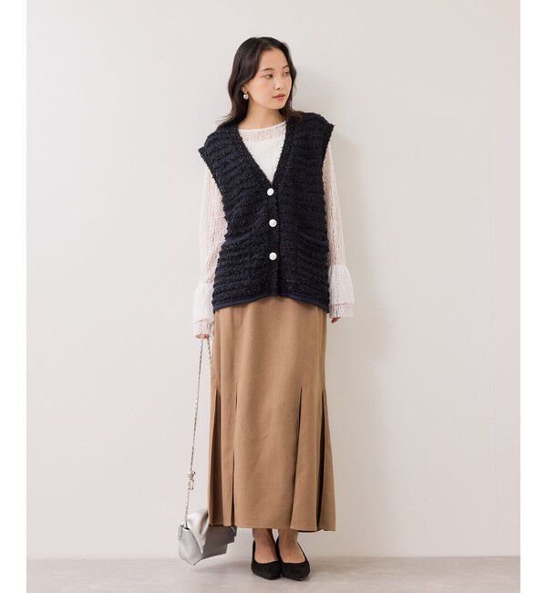 VIS「ツイードニットベスト/イージーケア」|ベスト・ジレ|