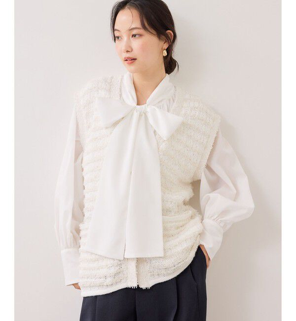 VIS「ツイードニットベスト/イージーケア」|ベスト・ジレ|