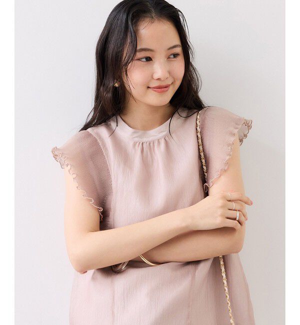 VIS「プリーツフリルシアーボウタイブラウス/2WAY・イージーケア」|シャツ・ブラウス|