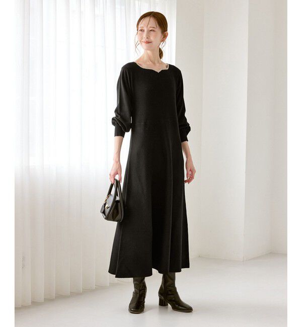 Rope&rsquo;Picnic「ハートネックニットワンピース」|ワンピース|