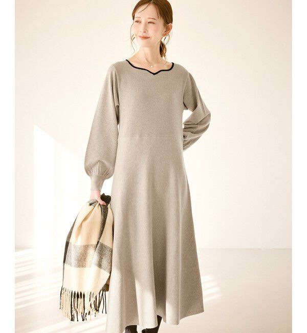 Rope&rsquo;Picnic「ハートネックニットワンピース」|ワンピース|