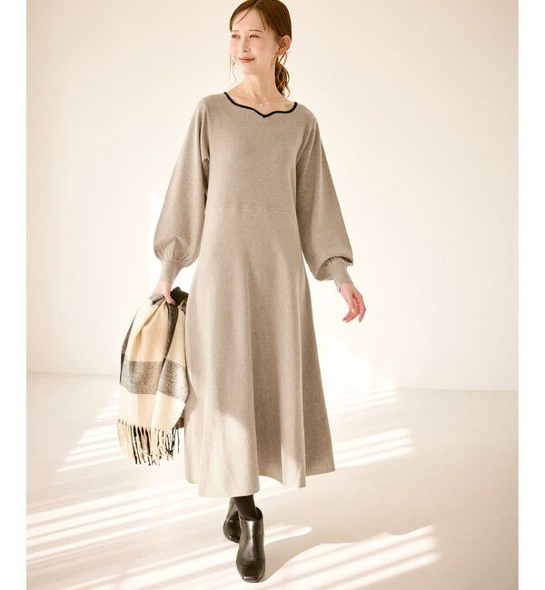 Rope&rsquo;Picnic「ハートネックニットワンピース」|ワンピース|