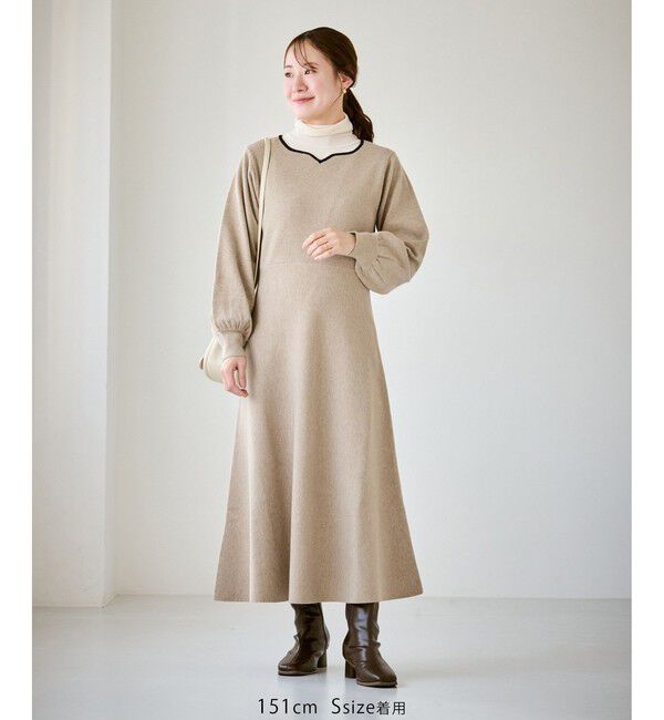 Rope&rsquo;Picnic「ハートネックニットワンピース」|ワンピース|