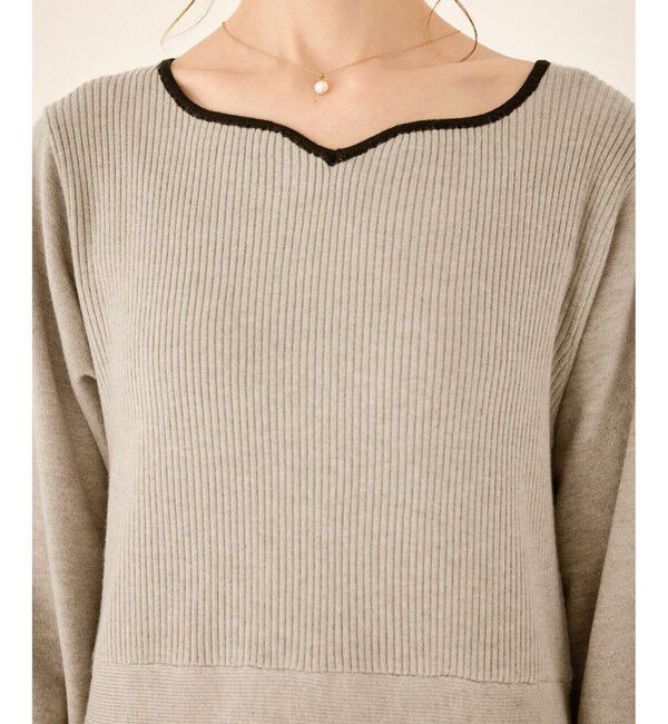 Rope&rsquo;Picnic「ハートネックニットワンピース」|ワンピース|