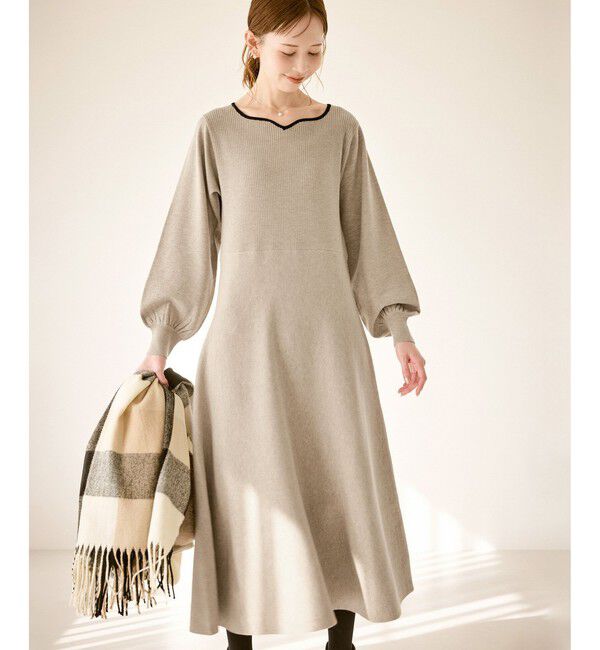 Rope&rsquo;Picnic「ハートネックニットワンピース」|ワンピース|ベージュ(27)