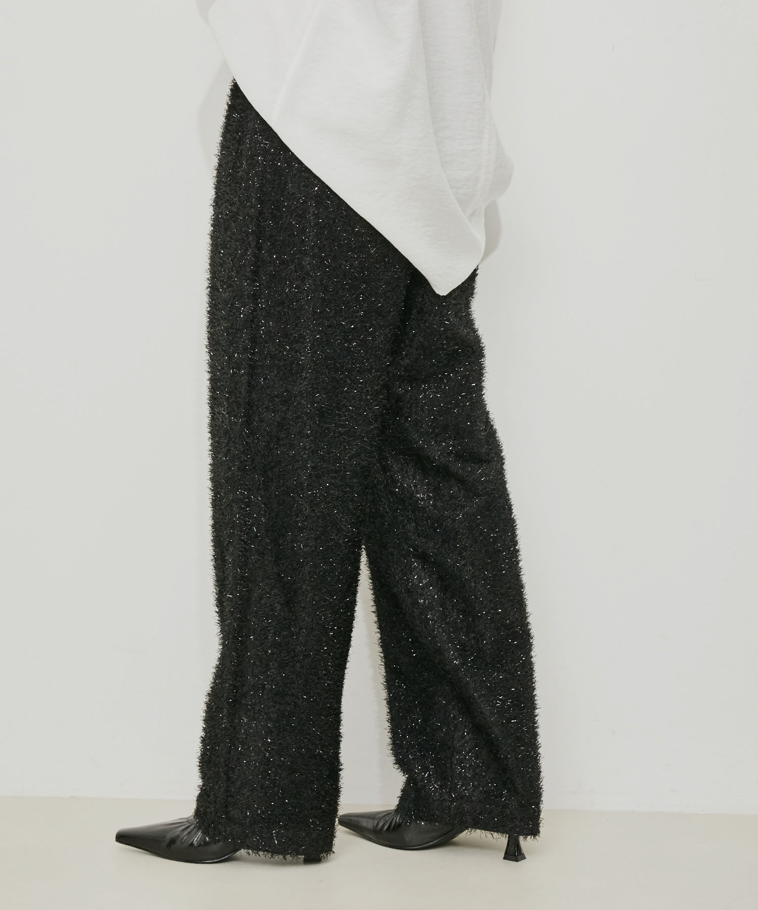 ADAM ET ROPE'「ファジーイージーパンツ」|その他|ブラック(01)