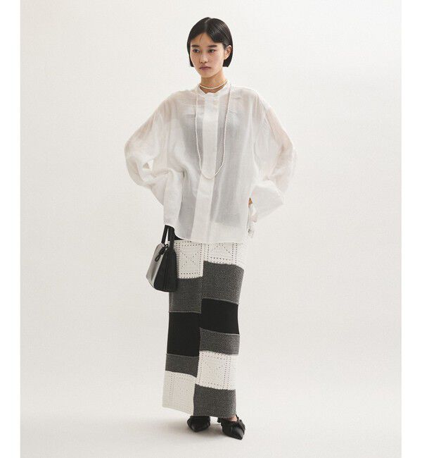 ADAM ET ROPE'「【サステナブル】バックオープンシャツ」|シャツ・ブラウス|