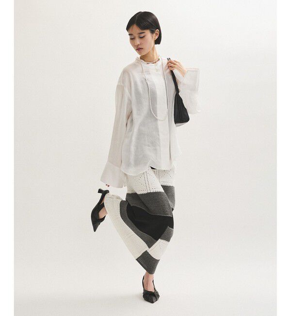 ADAM ET ROPE'「【サステナブル】バックオープンシャツ」|シャツ・ブラウス|