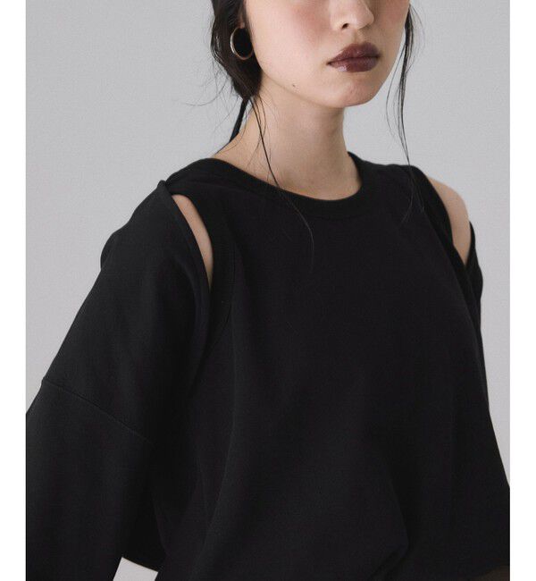 ADAM ET ROPE'「カスタマイズスリーブミニ裏毛トップス」|Tシャツ・カットソー|