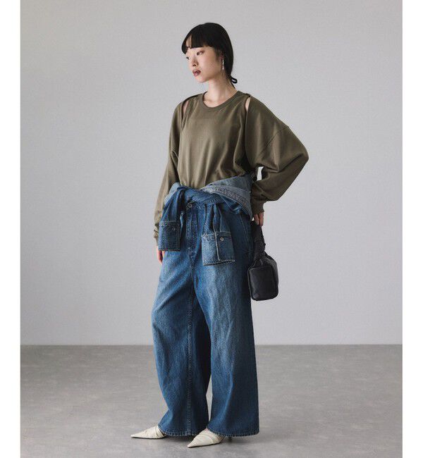 ADAM ET ROPE'「カスタマイズスリーブミニ裏毛トップス」|Tシャツ・カットソー|