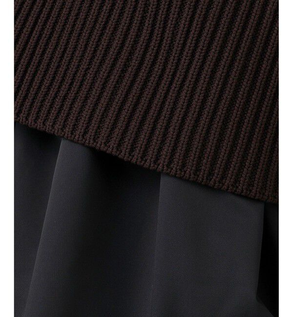 ADAM ET ROPE'「【WEB限定】ペプラムコンビニットカーディガン」|カーディガン|