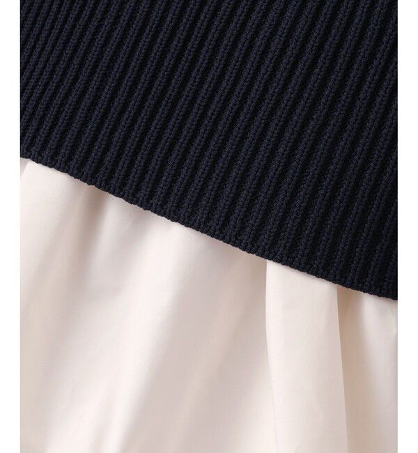 ADAM ET ROPE'「【WEB限定】ペプラムコンビニットカーディガン」|カーディガン|