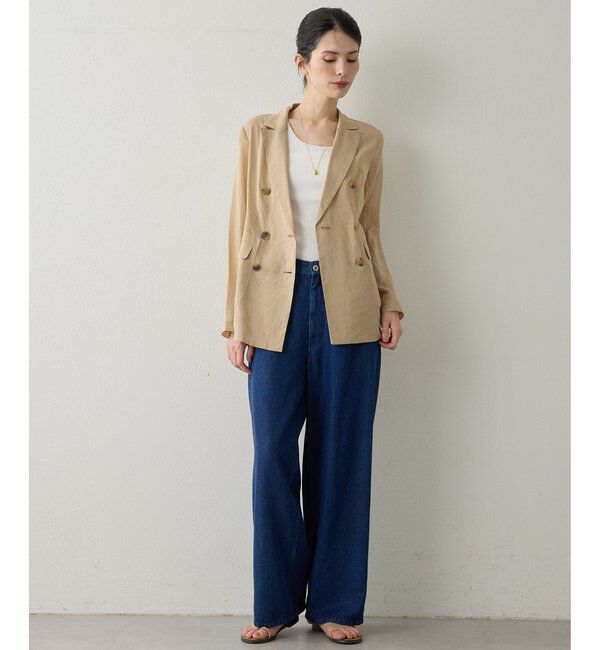 Drawing Numbers「【Drawing Numbers】コットンオーガンジーダブルジャケット」|テーラードジャケット|