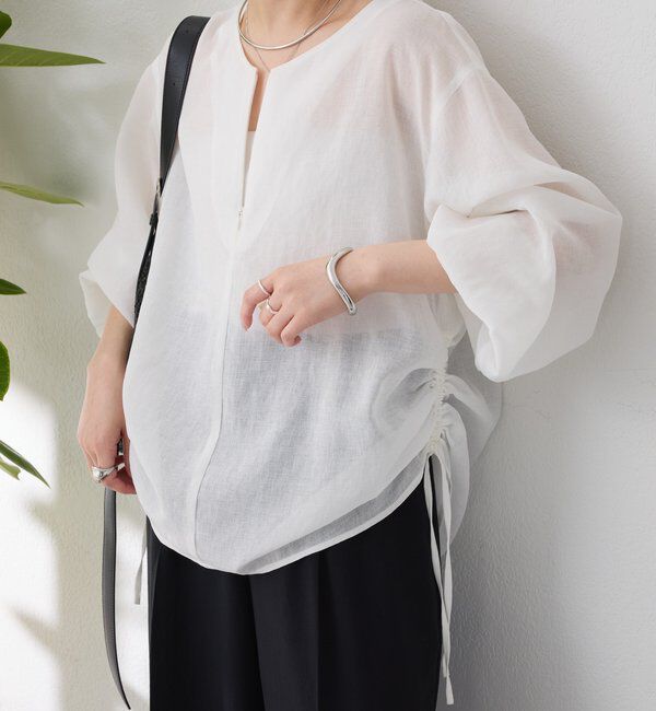  「《人気アイテム再販売！》ジップドロストブラウス」|シャツ・ブラウス|