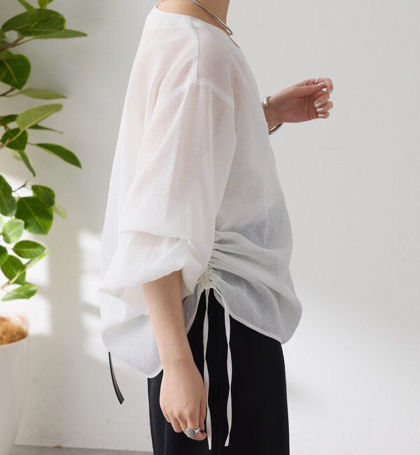  「《人気アイテム再販売！》ジップドロストブラウス」|シャツ・ブラウス|