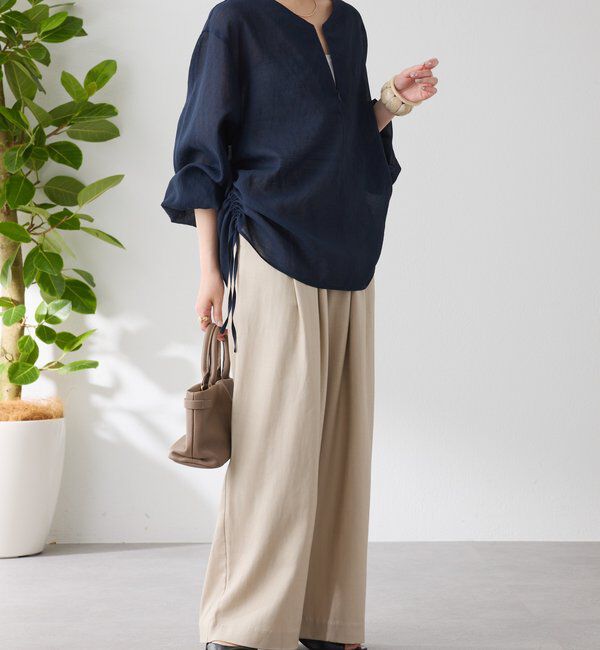  「《人気アイテム再販売！》ジップドロストブラウス」|シャツ・ブラウス|