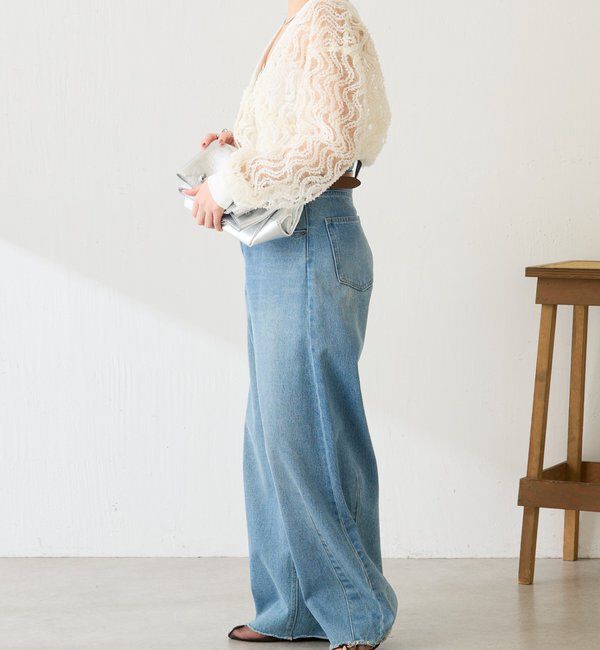  「《1枚で着映える》ギャザー切替シアーシャツカーディガン」|カーディガン|