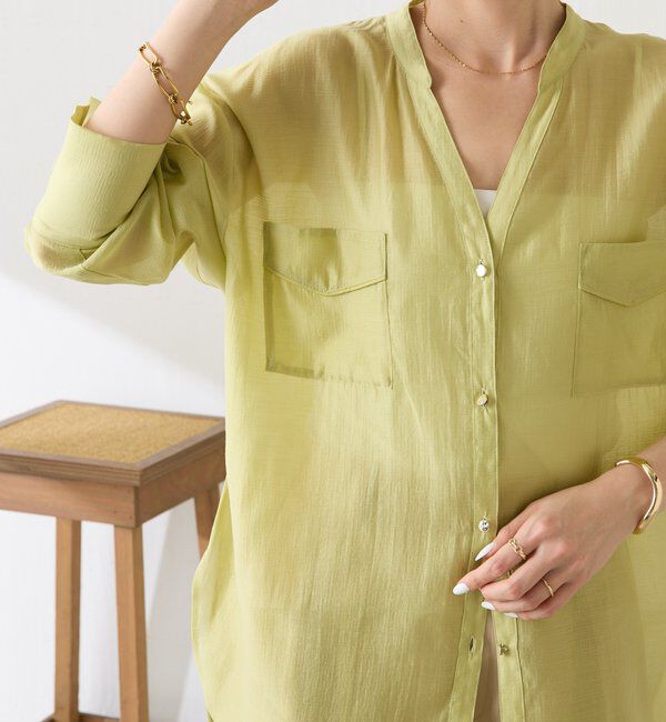  「ヴィンテージライクシアーシャツ」|シャツ・ブラウス|グリーン