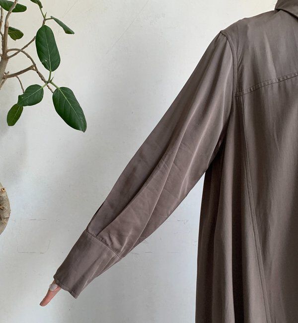  「リヨセルツイルロングシャツワンピース」|ワンピース|