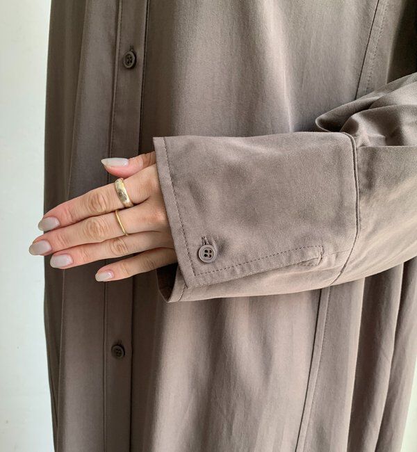  「リヨセルツイルロングシャツワンピース」|ワンピース|