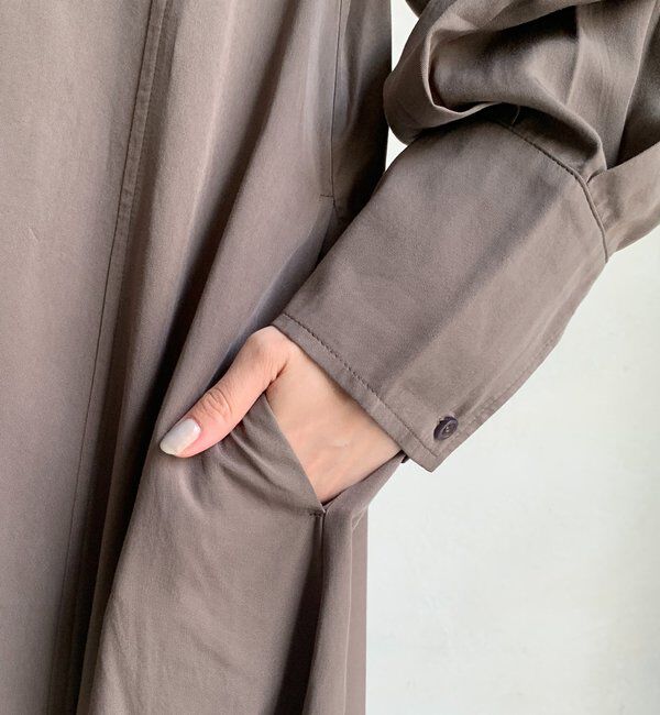  「リヨセルツイルロングシャツワンピース」|ワンピース|