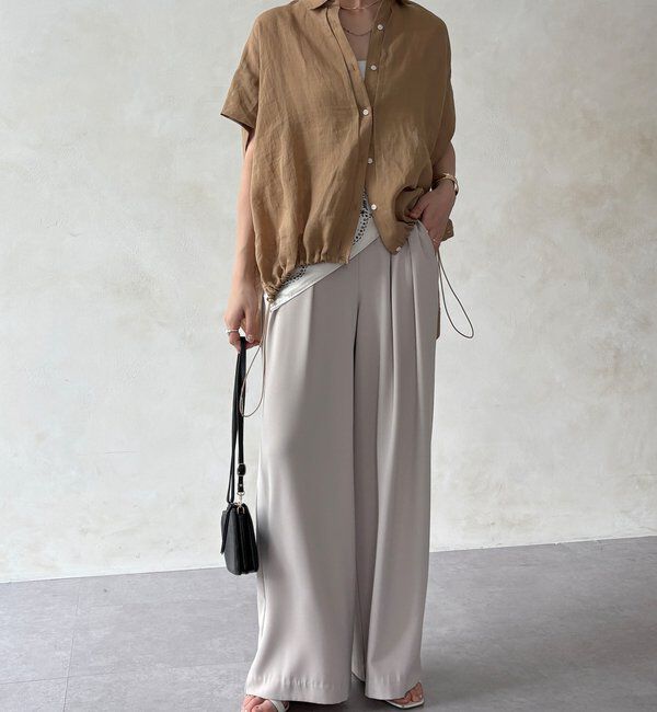  「リネンドロストフレンチシャツ」|シャツ・ブラウス|