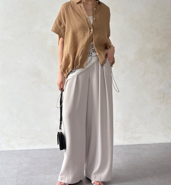  「リネンドロストフレンチシャツ」|シャツ・ブラウス|