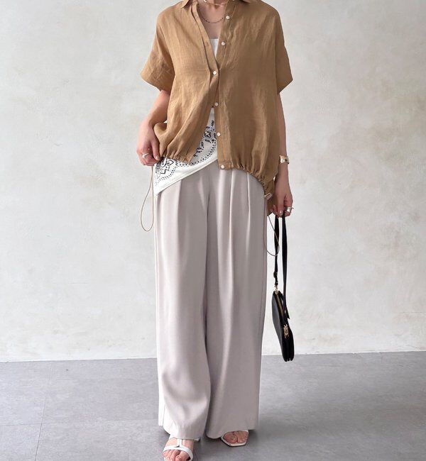  「リネンドロストフレンチシャツ」|シャツ・ブラウス|