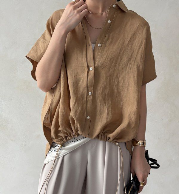  「リネンドロストフレンチシャツ」|シャツ・ブラウス|