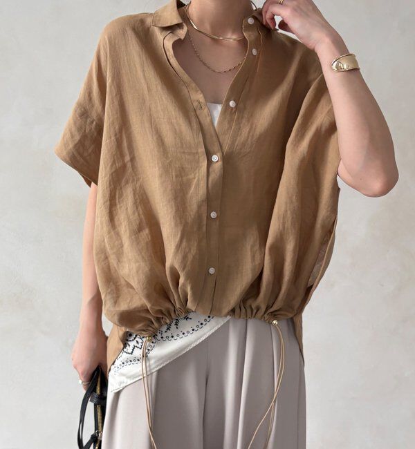  「リネンドロストフレンチシャツ」|シャツ・ブラウス|