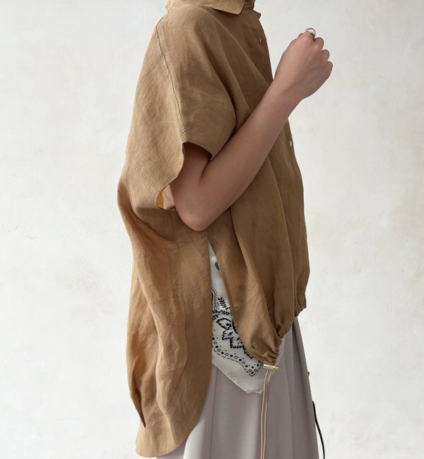  「リネンドロストフレンチシャツ」|シャツ・ブラウス|