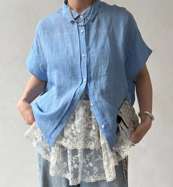  「リネンドロストフレンチシャツ」|シャツ・ブラウス|