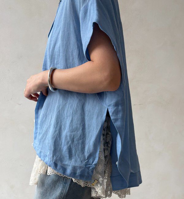  「リネンドロストフレンチシャツ」|シャツ・ブラウス|