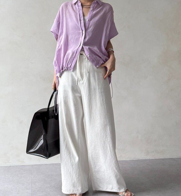  「リネンドロストフレンチシャツ」|シャツ・ブラウス|