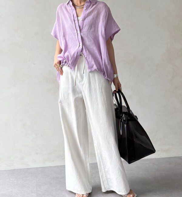  「リネンドロストフレンチシャツ」|シャツ・ブラウス|