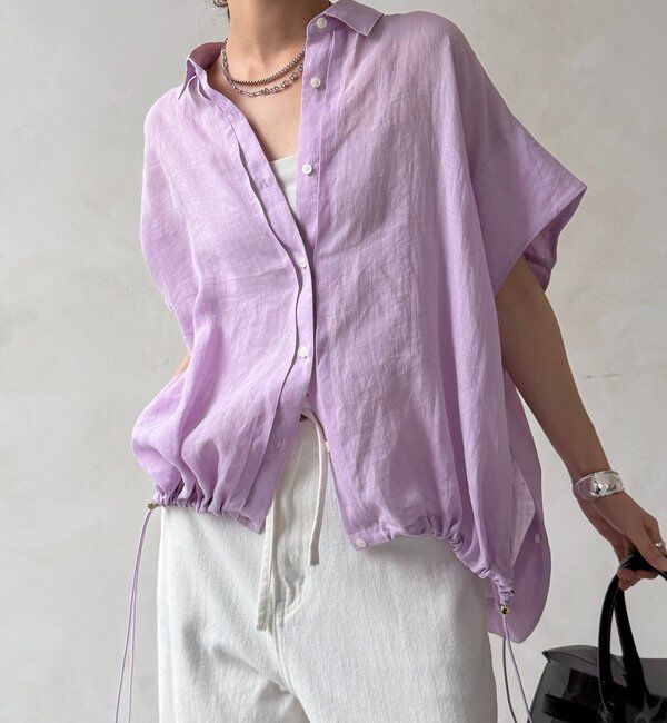  「リネンドロストフレンチシャツ」|シャツ・ブラウス|