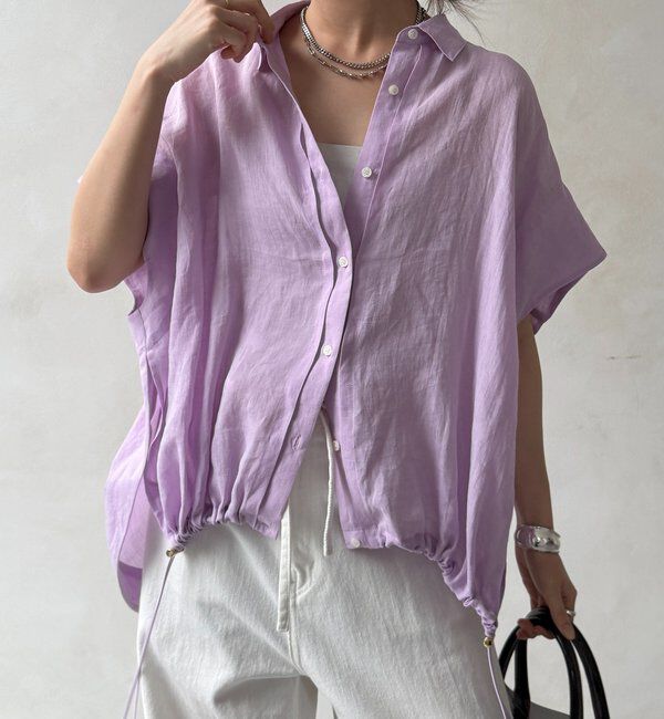  「リネンドロストフレンチシャツ」|シャツ・ブラウス|