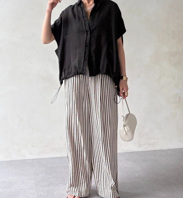  「リネンドロストフレンチシャツ」|シャツ・ブラウス|