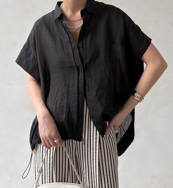  「リネンドロストフレンチシャツ」|シャツ・ブラウス|